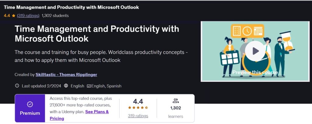 Time Management Udemy Course